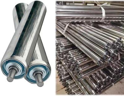 Transportrol Roestvrij Staal - Roller Zwenkwiel - Materiaal Verplaatsen - Veer Ingedrukte Montage - L 700 mm - Zilver