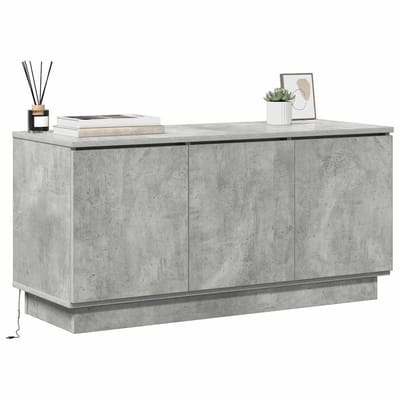 vidaXL - TV - Kast - 100 - x - 38 - x - 49 - cm - Beton - Grijs - Bewerkt - hout
