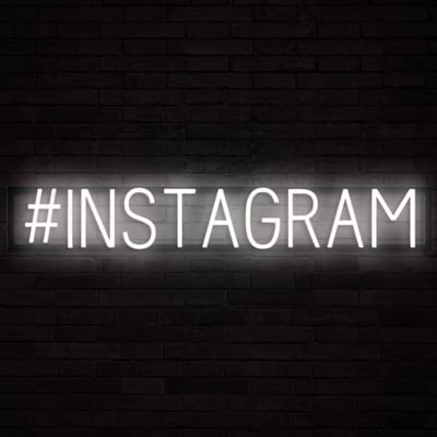 #INSTAGRAM - Lichtreclame Neon LED bord verlicht | SpellBrite | 94,65 x 16 cm | 6 Dimstanden & 8 Lichtanimaties | Reclamebord neon verlichting