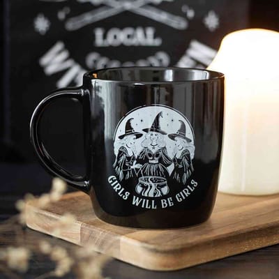 Something Different - Girls Will Be Girls Witchy Mok/beker - Zwart