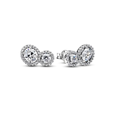 Pandora Omarmende Halo Oorknopjes - 293774C01