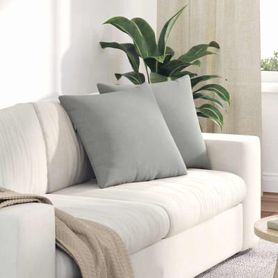 vidaXL - Zitkussens - 2 - st - Stof - Lichtgrijs - 50 - x - 50 - cm