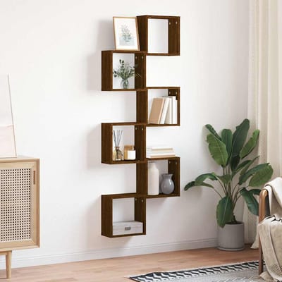 vidaXL - Wandschappen - kubus - 6 - st - 30x15x30 - cm - sonoma - bruin - eikenkleurig