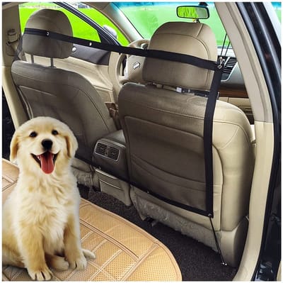 Dailygoods- Hondenautobarrière Zwart - Hondenautoverdelingsnet