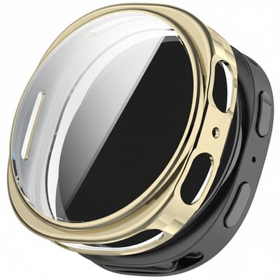 Screenprotector case - geschikt voor Samsung Galaxy Watch 8 - 40mm - flexibel en zacht - TPU full cover hoesje - 40 mm - volledige bescherming - goud