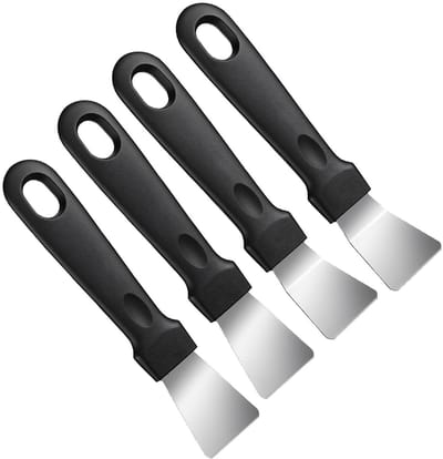 longziming - Schraper - RVS Schraper Tool - 4 Stuks - 3D Print Nabewerking Gereedschap - Micro-luchtbellenverwijdering - Oppervlaktegladstrijken - Roestvrij Staal - Zwart