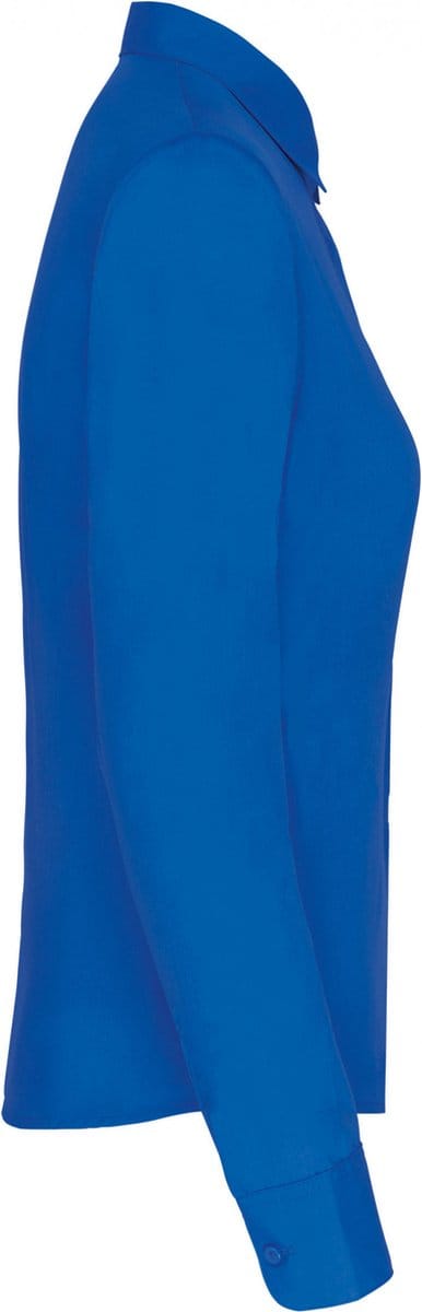 Kariban Overhemd in onderhoudsvriendelijk polykatoen-popeline dames K549 - Light Royal Blue - M