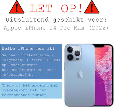 Hoesje Geschikt voor Apple iPhone 14 Pro Max - Met Koord - Shock Proof - Siliconen Case - Back Cover - Telefoonkoord - Telefoon Hoes Shockproof - Telefoonketting - Transparant