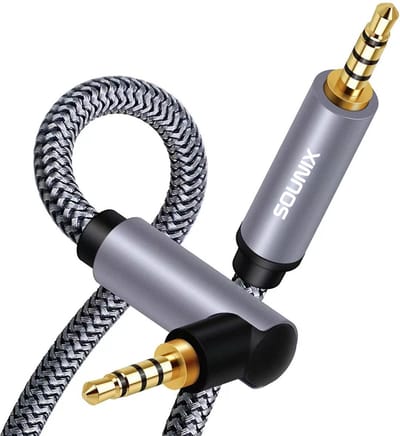 Sounix Aux Kabel - Jack To Jack - Stereo Audio Jack Kabel 3.5 mm - 4-Pole - 2 meter - TRRS - Gold Plated - Male to Male - Universeel