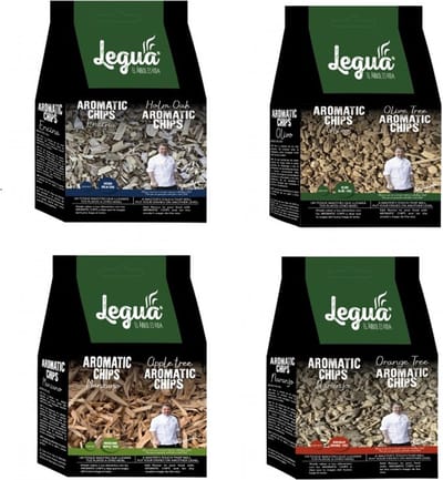 Legua Rooksnippers Selectie – Steeneik, Olijf, Appel & Sinaasappel | 4-delige Smaakbox | 4 x 100g