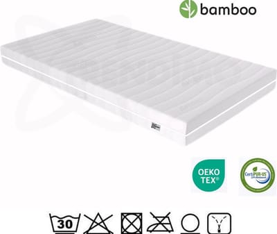 Trendimo Koudschuim Bamboo Matras 80x200 - 20 cm dik | Orthopedisch - Koudschuim HR45 - Premium Kwaliteit