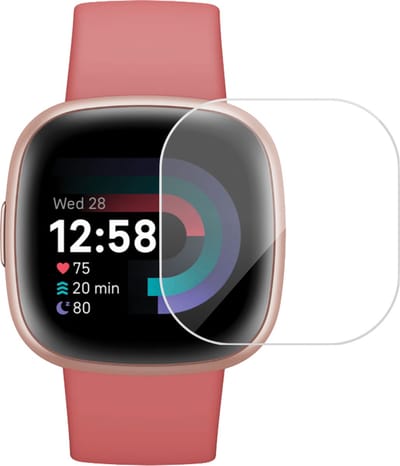 Screenprotector geschikt voor Fitbit Versa 3 - Folie Screen Protector geschikt voor Fitbit Versa 3
