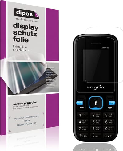 dipos – 4x Beschermfolie geschikt voor Myria Endless Power U1 | Krasbestendige & heldere Screenprotector Ultra-Thin