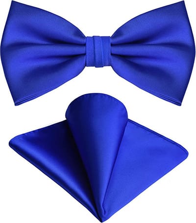 Sorprese Vlinderdas inclusief Pochet - 100% zijden - Cobalt blauw - Vlinderstrik - Strik - Pochette - vlinderdassen