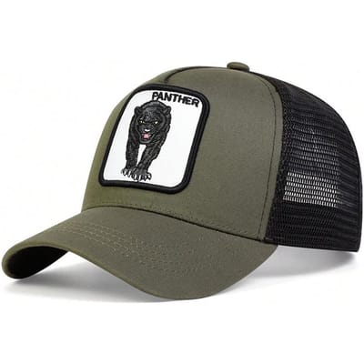 Unisex Luipaard Borduurwerk Baseball Net Petten Lente En Zomer Buiten Verstelbaar Casual Petten Zonbescherming Pet gray