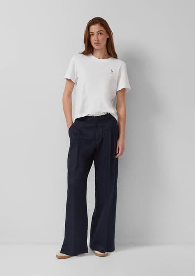 s.Oliver - female - Twill broek met extra wijde pijp