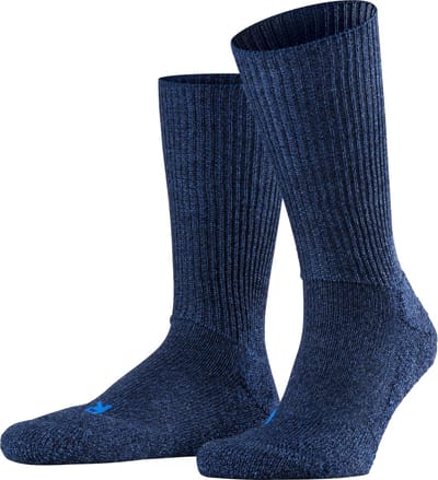 FALKE Walkie Ergo eenkleurig wol functioneel materiaal sokken unisex blauw - maat 39-41