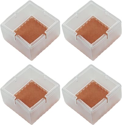 Stoelpootdoppen - Tafelvoethoezen Vloerbeschermers - Meubels Beschermen - Antislip Siliconen - 30-55 mm - Transparant