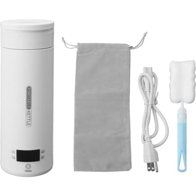Draagbare Reis Waterkoker Kleine Elektrische Theeketel met 4 Variabele Voorinstellingen 500ml Persoonlijk L white