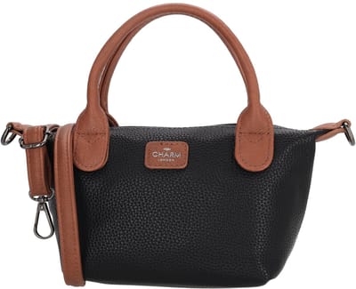 Charm London Buckingham Palace Handtas - Crossbodytas - Schoudertas - Schouderband - Kunstleer - Vegan Leer - Zwart Cognac