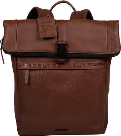 Burkely Minimal Mason Rolltop Backpack 14" - Rugzak - Volwassenen - Cognac