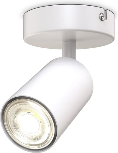 B.K.Licht - Opbouwspot - plafondspots met 1 lichtpunt - witte opbouwspot - GU10 fitting - draaibar - kantelbaar - wandspots - excl. GU10
