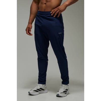 Heren Actieve Hardloop Geventileerde Taps Toelopende Jogger | Navy | Size XL