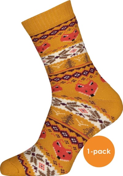 Toffe Sokken - Gekke Sokken - Leuke Sokken - Warme Fox - Maat: 39 t/m 42