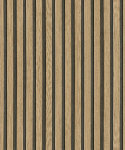 Noordwand - Behang - Botanica - Wooden - Slats - bruin - en - eikenkleurig