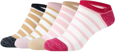 s.Oliver sneakersokken, dames, viscose, lurex-details, zijdezachte kwaliteit, zacht gevoel, handgeknoopte teennaad, verstevigde hiel, verstevigde teen, elegante stijl, comfort, 4-pack