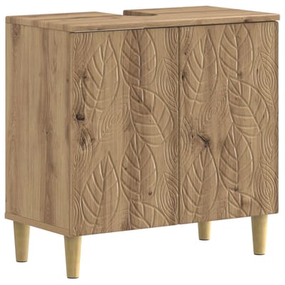 vidaXL - Wastafel - kabinet - voor - de - badkamer - DELFT - Artisanaal - eiken