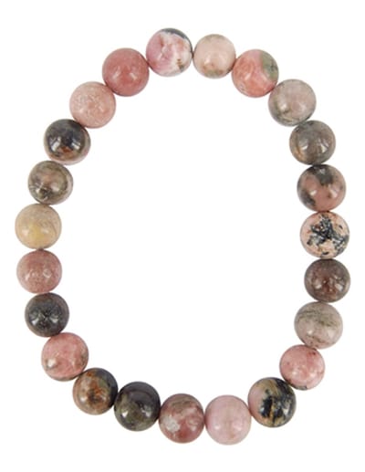 Rhodoniet kralenarmband 8 mm