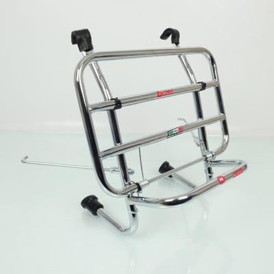 Porte bagage Faco pour scooter Piaggio 80 Vespa Pxe 1981 à 1997 chromé Neuf