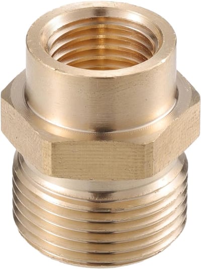 Hoge Druk Slangverbinder, M14x1.5 naar 14mm M22x1.5 Adapter, Messing Schroefverbinder voor Hogedrukreinigers en Tuinspuiten
