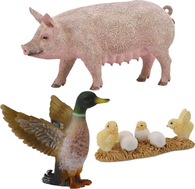 Collecta Boerderijdieren Set, Pluimvee 3+