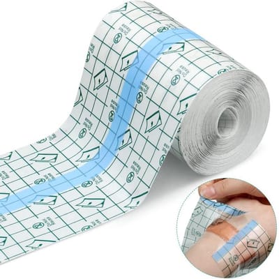 2 waterdichte, transparante pleisters - 8 cm x 10 m - Transparante elastische pleisters - Geschikt voor tatoeages, zwemmen en spa's