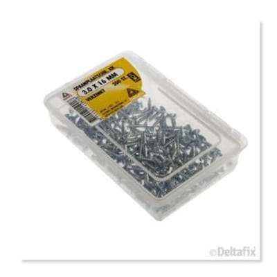 Deltafix spaanplaatschroef platkop / kruiskop verzinkt 3.0 x 16 mm 200 st.