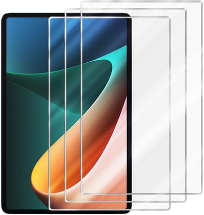 Cadorabo 3x Screenprotector geschikt voor Xiaomi Pad 6 in KRISTALHELDER - Getemperd Pantser Film (Tempered) Display beschermend glas in 9H hardheid met 3D Touch