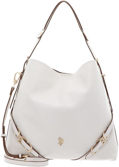 U.S. POLO ASSN. schoudertas Guildford Tall Hobo Bag Cream White crème