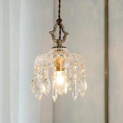 6 inch vintage kristallen kroonluchter – Warm sfeervolle hanglamp voor binnen & buiten-Belle's product