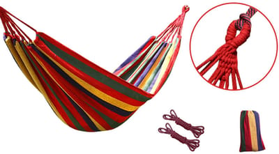 Keltin Tuin hangmat - Ruim & kleurrijk - 190x80 cm - 200 kg draagvermogen