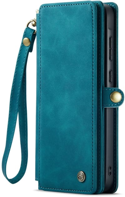 Casemania Hoesje Geschikt voor Samsung Galaxy A57 - Emrald Green - 2 in 1 Portemonnee Book Case met Extra Vakken