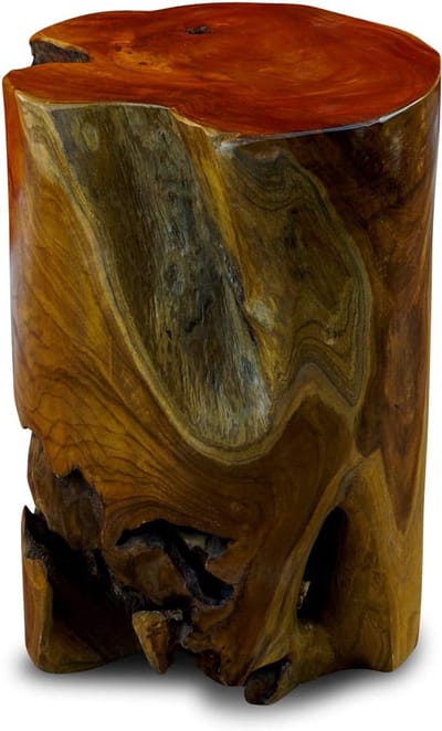 Wortelhout bijzettafel - Houten kruk - Decoratief meubelstuk - Handgemaakt uniek stuk - 40x30x30 cm - Bruin