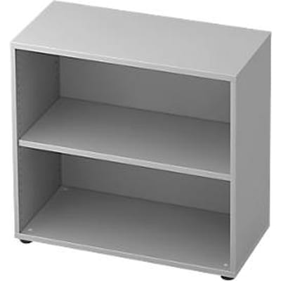 TOPAS LINE boekenkast, 2 OH, spaanplaat, B 800 x D 400 x H 748 mm, lichtgrijs