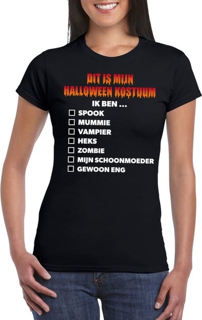 Dit is mijn Halloween kostuum dames t-shirt - Funny dames Halloween verkleedkleding L