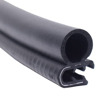 Dailygoods- Autodeurrandbeschermer 5 Meter - U-vormige Randafwerking - Rubberen Afdichting - Weerstrip met Zijlamp - 12mm x 14mm - Voorkomt Lekken en Stoten - Rubber Afdichting