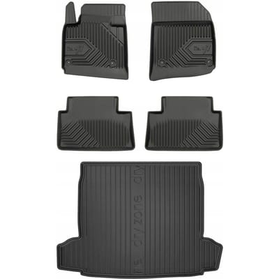 FROGUM Line 77 - Automatten & Kofferbakmat Set - Perfecte Pasvorm - Geurloos TPE - Extra Hoge Beschermrand