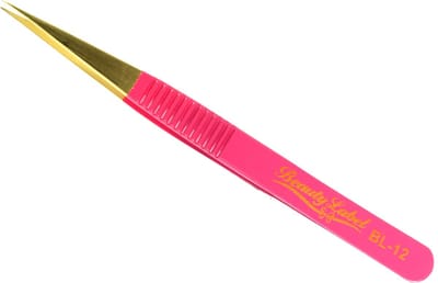 Beauty Label Pincet - Lash Tweezer - BL-12 - Roze/Goud