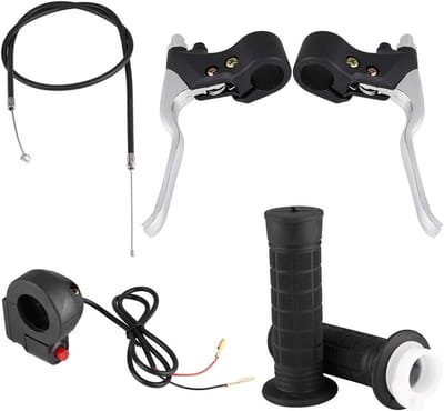 Complete Set van On/Off Schakelaar en Remhendels voor Pocket Bike en Mini Moto met 22mm 7/8" Stuur