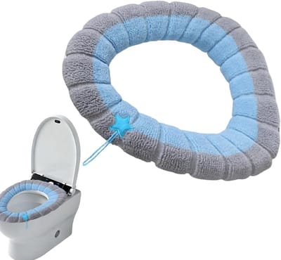 Toiletbrilhoes - Verwarmd Kussen - Badkamer Comfort - Wasbare Stof - 32 x 30 cm